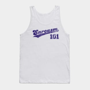 Sarcasm 101 sports logo Tank Top